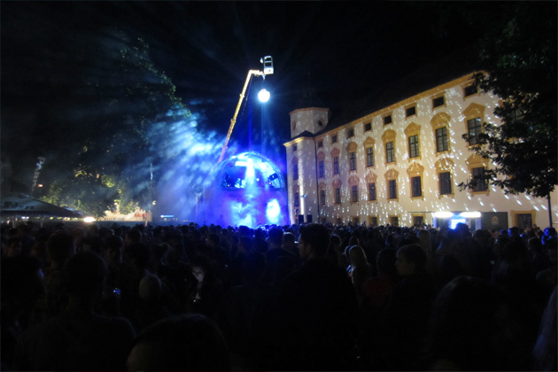 Licht- und Lasershow beim Stadtfest in Kempten